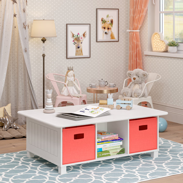 Table with on sale cubby storage