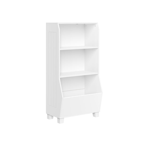 IRIS USA 2-Tier Storage Organizer Shelf with Footboard, White