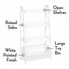 Kids 4-Tier 24in Ladder Shelf with Toy Organizer