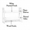 Kids 2-Tier Ladder Wall Shelf with Hooks