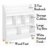 Kids Catch-All Multi-Cubby 35in Toy Organizer with Bookrack