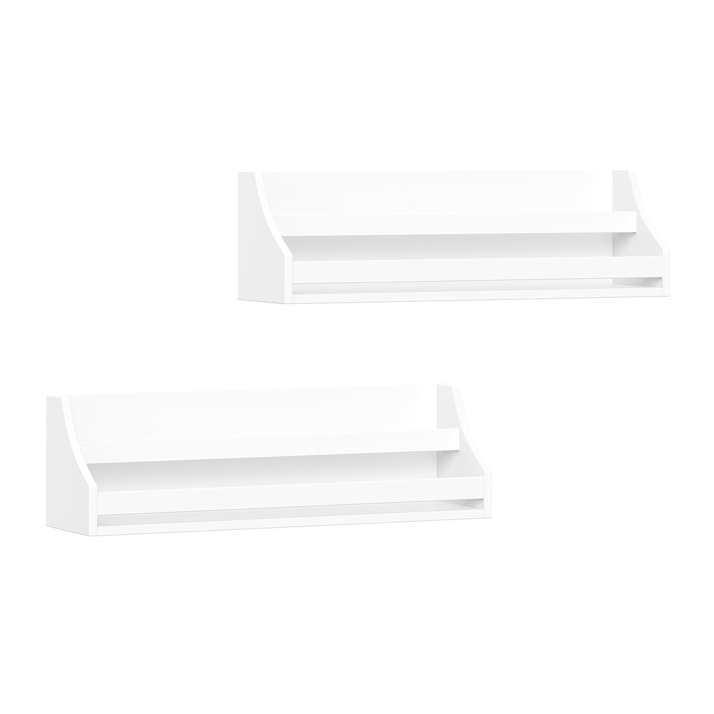 Kids Book Nook Wall Bookshelf - White (2 Pack)