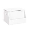 Kids Toy Storage Box with Front Bookrack - White