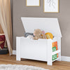 Kids Toy Storage Box with Bookracks - White