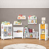 Kids Toy Storage Box with Bookracks - White