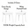 Kids 2pc Chair Set - White