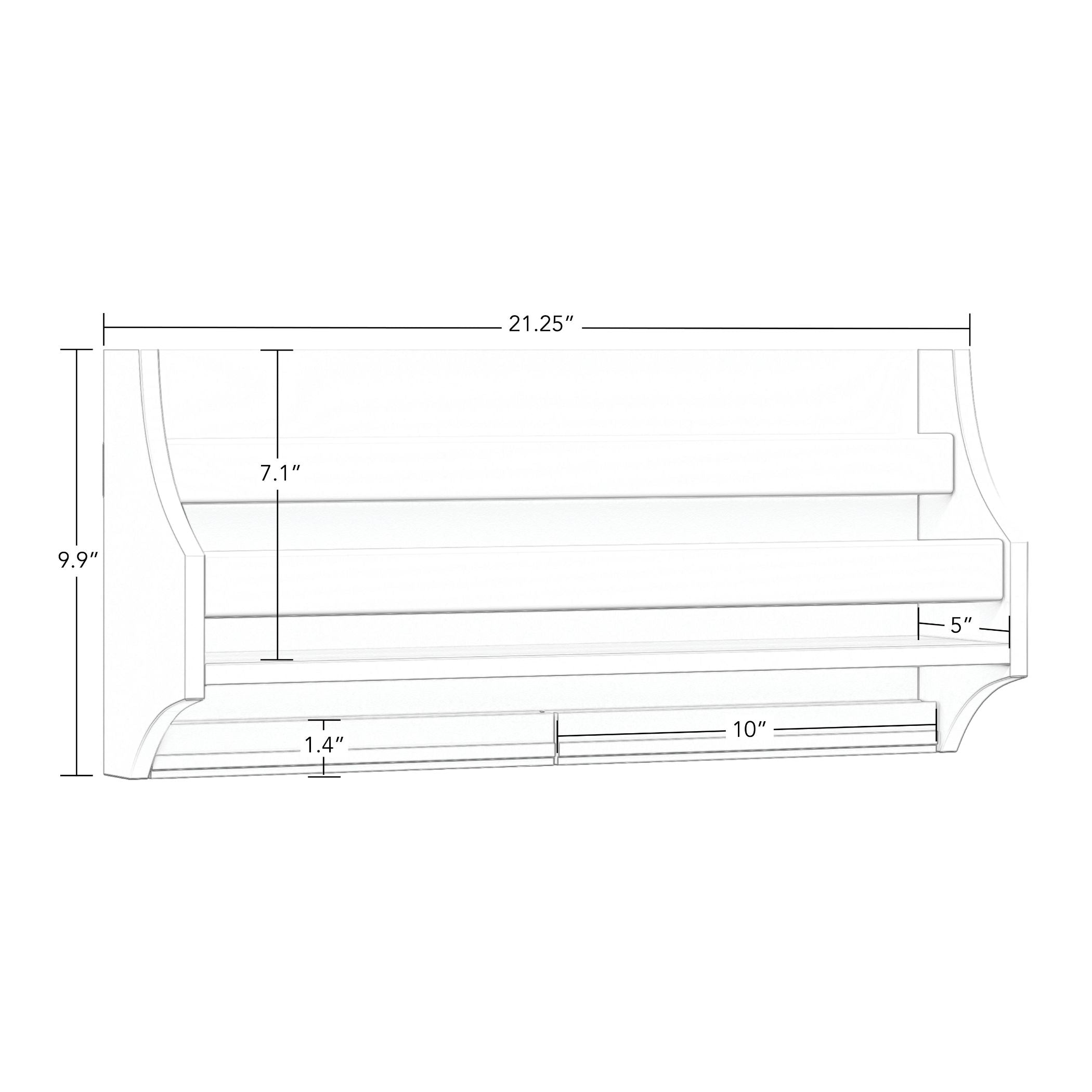 Kids Wall Book Shelf with 2 Art Bars