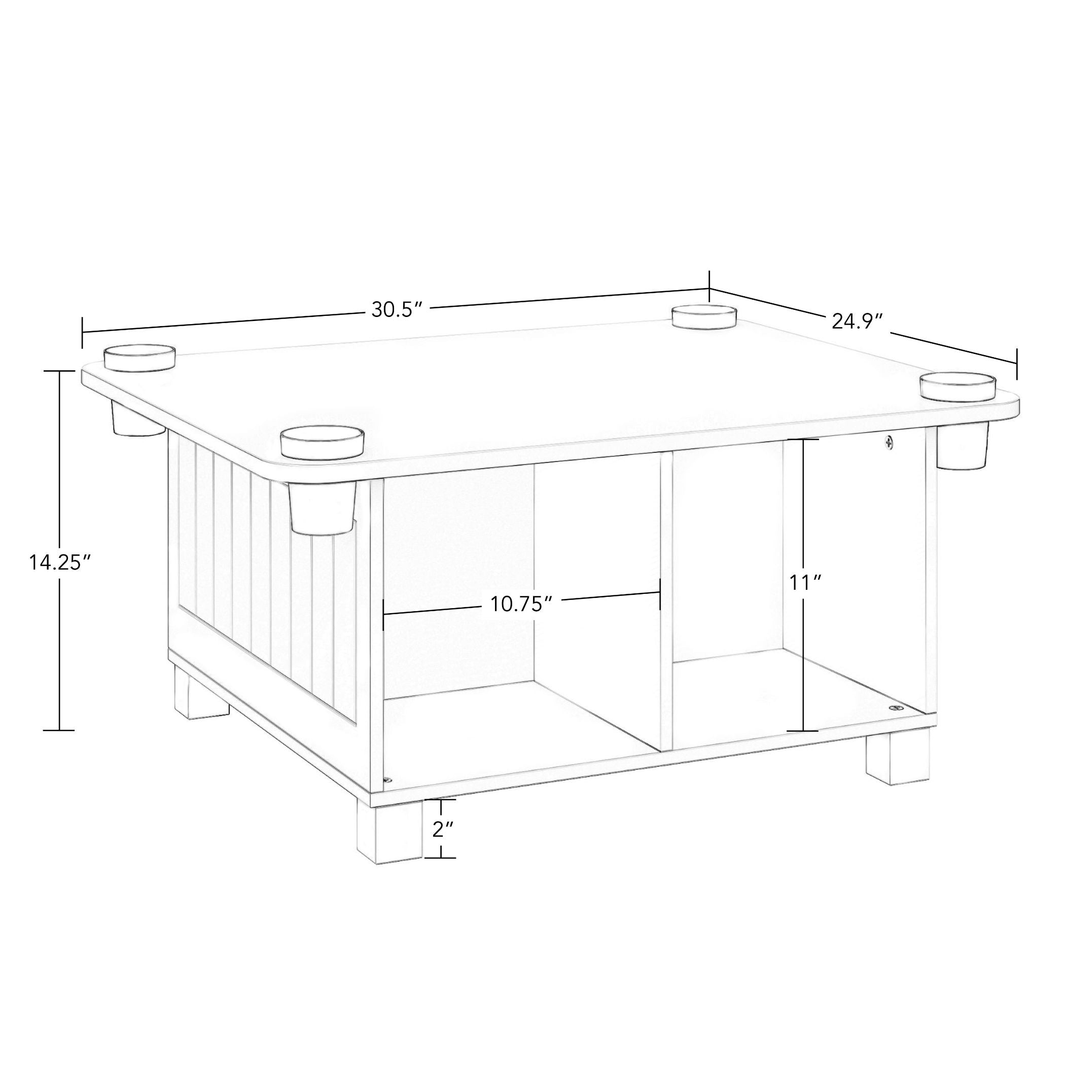 Kids Activity Table with 4 Cups