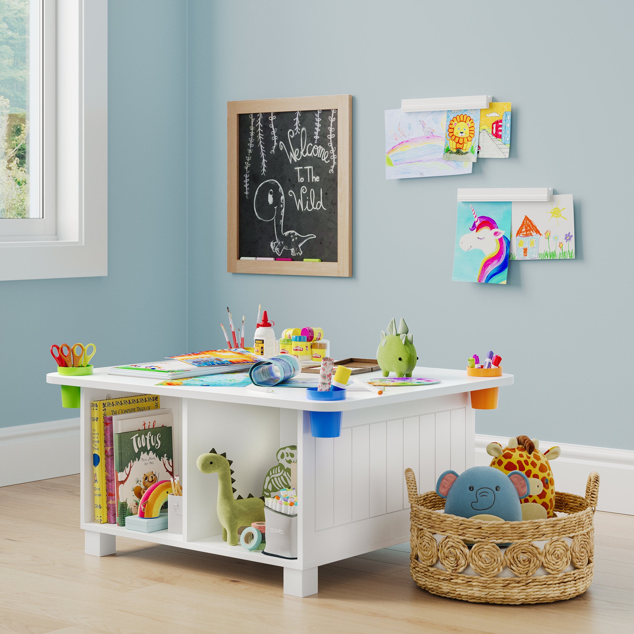 Kids Activity Table with 4 Cups