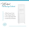 Medford Tall Floor Cabinet with Open Shelves