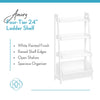 Amery 4-Tier 24in Ladder Shelf with Toy Organizer