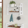 Amery 2-Tier Ladder Wall Shelf with Hooks