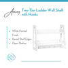 Amery 2-Tier Ladder Wall Shelf with Hooks