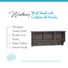 Woodbury Wall Shelf with Cubbies and Hooks