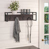 Afton 4-Hook Metal Frame Wall Shelf