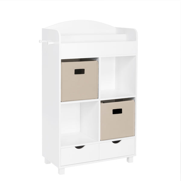 Book Nook Kids Cubby Storage Cabinet with Bookrack – RiverRidge® Home